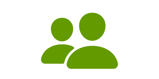 grünes Icon von zwei Personen
